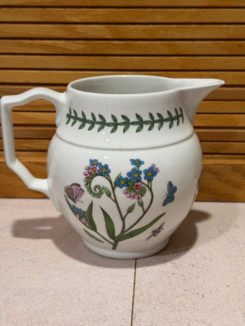 Vintage Portmeirion 16 oz Forget Me Not 5" Staffordshire Ceramic Pitcher England